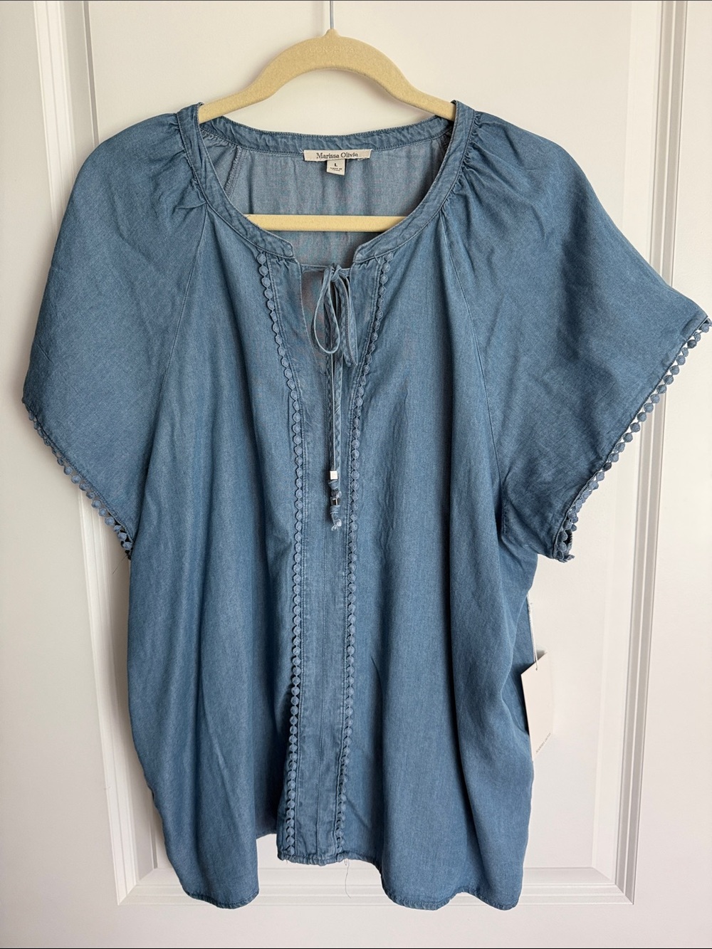 Madison Cottage Blue Chambray Peasant Tunic